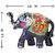 Royal Arts amp Crafts Rajasthani Handmade Show Piece Of Elephant Set Of - 3 Piece For Home Decor
