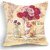 Zain Multicolored Polyester Jute Fabric Printed Cushion Cover 16 inch x 16 inch (Set of 5 Pieces )