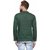RG Designers Dark Green Cotton Plain Full Sleeve short kurta for men