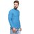RG Designers Blue Cotton Plain Full Sleeve short kurta for men