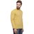 RG Designers Yellow Cotton Plain Full Sleeve short kurta for men