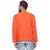 RG Designers Orange Cotton Plain Full Sleeve short kurta for men