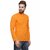 RG Designers Peach Cotton Plain Full Sleeve short kurta for men