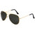 Wrode Gold Black Aviator Sunglasses
