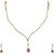 CHRISHAN GOLD PLATED AMERICAN DIAMOND NECKLACE SET FOR WOMEN.