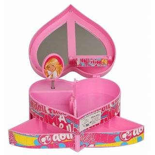 Barbie 100% Fabulous musical Jewellery box in Pink with free Coin Pouch