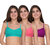 Maroon Multi Color Cotton 3 in one bra transparent strape normal strape halterneck strape Set of 3 Women's Bra Combo