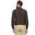 RG Designers Brown Solid Slim Fit Cotton Formal Shirt for Men