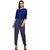 Shree Wow Solid Blue Crepe Jumpsuits