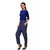 Shree Wow Solid Blue Crepe Jumpsuits