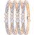 Asmitta Enchanting Gold Plated Fancy Stone Set Of 4 Bangles For Women