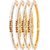 Asmitta Graceful Gold Plated LCT Stone Set Of 4 Bangles For Women