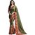 Meia Green Georgette Floral Saree With Blouse