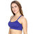 Unique Designs Blue Padded Sports Bra (Removel Padded)