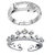 Om Jewells Cz Jewellry Combo of Adjustable Proposal Heart Ring and Queen's Crown  Ring for Girls and Women CO1000098