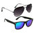Combo of Men's Aviator in Black and Wayfarer Style Sunglasses