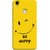 FUSON Designer Back Case Cover for Vivo V3 (Yellow Background Cute Smiling Smiley Big Smile)