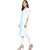 Meia White and Blue Printed Crepe Stitched (Combo)