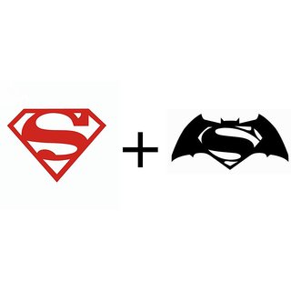 Buy Combo Of 2 Car Stickers Red Superman Vinyl Sticker And Black Batman Vs Superman Vinyl Sticker For Car Bike Helmet Online 499 From Shopclues
