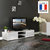 Ivor TV stand two niches- dcor white and white lacquered drawers