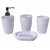 Kartik Bathroom Accessories Set Bath Soap Dish Dispenser Tumbler  Toothbrush stand(WHITE)