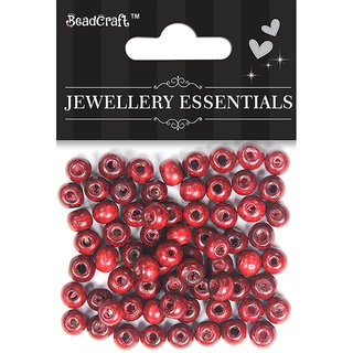Wooden Beads 8 mm -Red