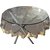 Khushi creations Elegant Transparent With Golden Lace 60 Inch Round Table Cover