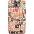 FUSON Designer Back Case Cover for Samsung Galaxy S2 I9100 :: Samsung I9100 Galaxy S Ii (Red Black Only Love Grey Symbols Victory Brown )