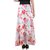 Raabta White with Red floral Long Skirt with flair