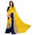The Shopoholic Imported Chiffon Printed Yellow Saree With Blouse