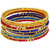 Asmitta Artistically Multi-Color Handmade Gold Plated Set of 13 Bangles For Women