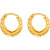 Asmitta Blossomy Bali Hoop Gold Plated Earring For Women