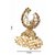 Meia Gold Plated Brown Alloy Jhumkis For Women