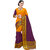 Ashika Yellow-Purple Tussar Silk Saree for Women With Blouse