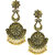 Anuradha Art Golden Oxidized Finish Very Classy Unique Design Oxidised Long Earrings For Women/Girls