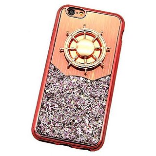                       Iphone 6 Rose gold glitter case with fidget spinner                                              