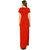 Meia Red High Slit Polyester Synthetic Maxi Top