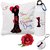 Sky Trends Valentine Combo Gift For Wife Printed Sipper Bottle Keychain Cushion Cover Artificial Rose Gift For Kiss Day Propose day Promise Day Hug Day Rose Day Gifts