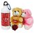 Sky Trends Valentine Combo Gift Set Printed Sipper Bottle Soft teddy Artificial Rose Best Gift For Girlfriend Wife Boyfriend Husband Friend STG-017