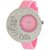 The Shopoholic Round Dial Pink Strap Analog Watch For Women