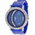 The Shopoholic Round Dial Blue Strap Analog Watch For Women