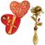 Sky Trends Heart Red Gold Rose Artificial Flower 24K gold With Loving Box best Valentine Day Gifts Rose Day Gifts Wedding Anniversary Rose Gift, Golden Rose set01
