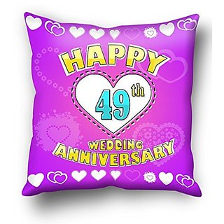 buy happy 49th wedding anniversary cushion cover online get 56 off