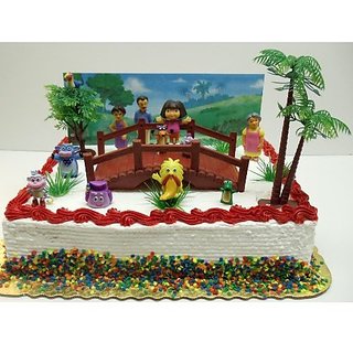 Buy 1 Dora Cake Topper, Happy Birthday Cake Toppers, Cake Decorations for  Bday Theme Party Online at desertcartParaguay