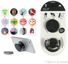 PopSockets Holder with Car Mount Mobile Hanger For Mobile Phone - Assorted Color and Design