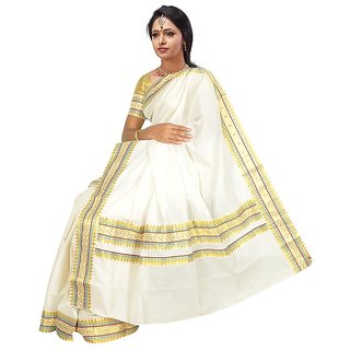 Buy Fashionkiosks Kerala Milk White Colour Pure Cotton Kasavu Pallu Saree With Blouse Attached Gopika 03 5181 Online Get 65 Off Want to discover art related to gopika? shopclues