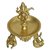 Brass Metal Ganesh Diya With Musical Instrument Medium In Size Handicraft India Art By Bharat Haat BH02597