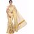 Fashionkiosks Full Small Cheked Zari Worked with attached Blouse FullgoldSmallCheck