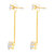 Asmitta Sublime Dangle Gold Plated With Trangle Stone Earring For Women