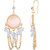 Asmitta Sublime Round Crystal With Chain Gold Plated Hanging Earring For Women